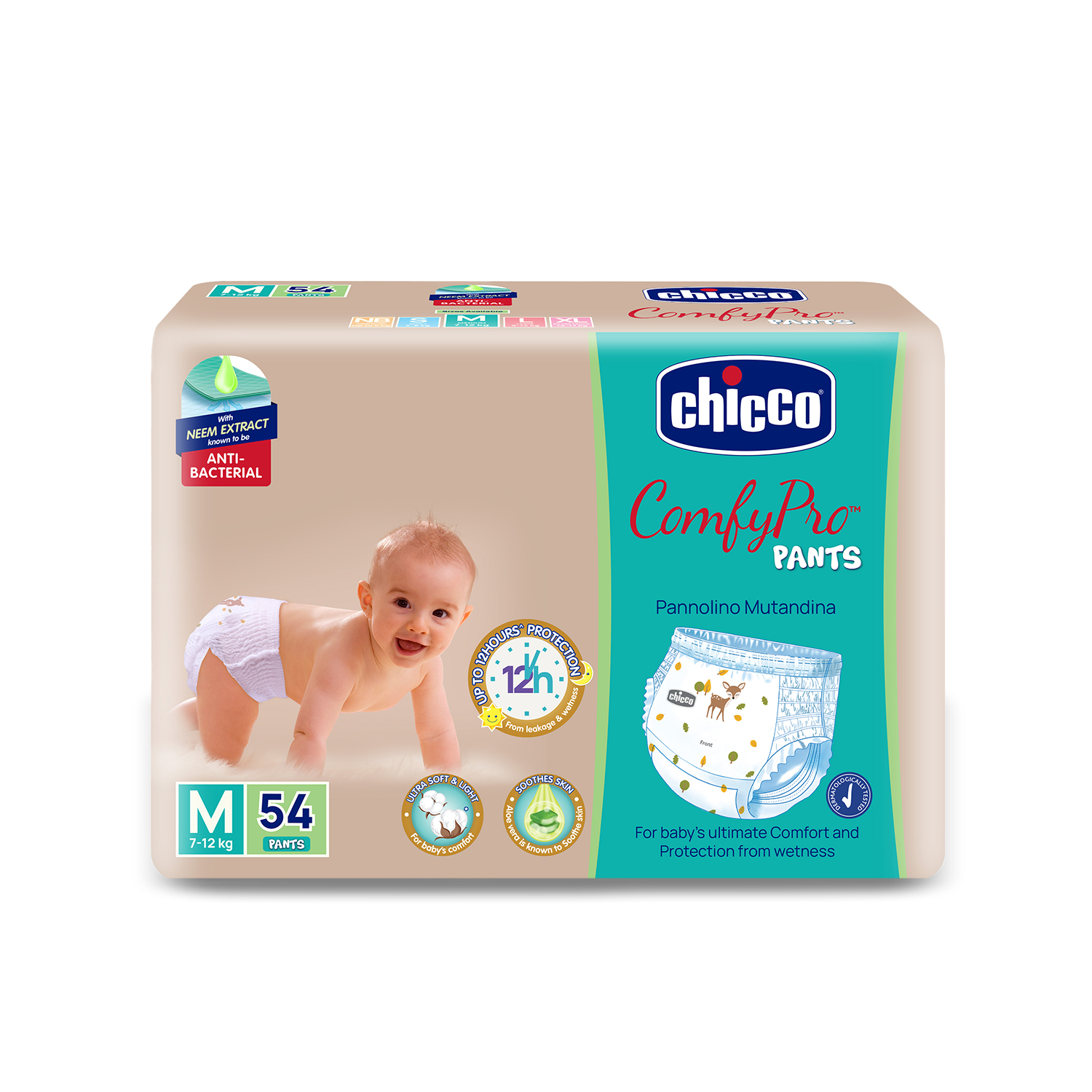 Chicco Comfypro Pants Medium 16 Pc-54Piece